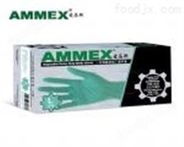 AMMEX丁腈手套 綠色，無(wú)粉，耐用型